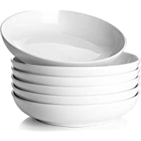 Y YHY - Juego de 6 cuencos grandes para servir pasta- ensalada- sopa- 888 ml- juego de platos y cuencos de porcelana…